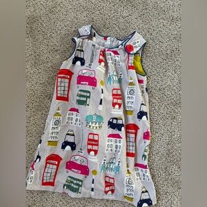 Mini boden London bus dress pinnie pinafore